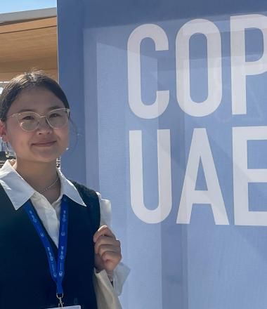 Nomin, a sponsored child and child leader with World Vision in Mongolia, participated in COP28. There she had the opportunity to be part of a global community of passionate, young climate activists, as well as global leaders and decision-makers in the CO