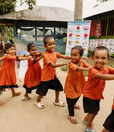 Sponsored children playing