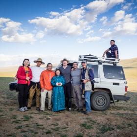 World Vision on the ground upfront of Jeep