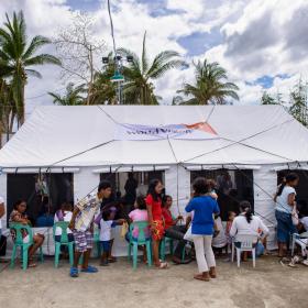 A child friendly space during a hurricane recovery