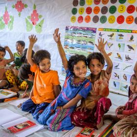 Child friendly spaces for children in emergencies