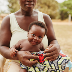Mother with healthy child