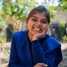 Smiling girl from India