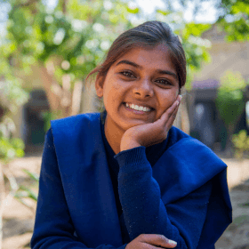 Smiling girl from India