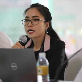 World Vision Cambodia staff member at Children's Conference, UN partnership