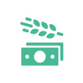 cash and wheat icon