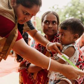Checking a child's health