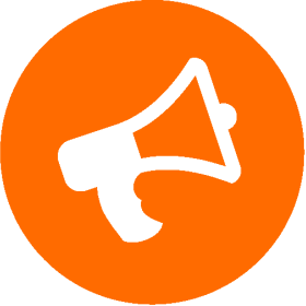 Advocacy icon with loudspeaker