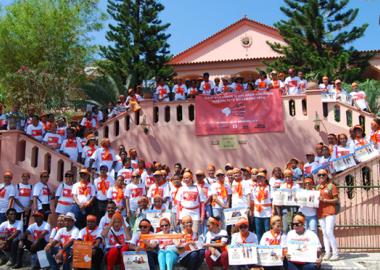 Participants in the Long March in Baucau Municipality on 7 December. Photo: Eldina Januario da Costa/World Vision Participants in the Long March in Baucau Municipality on 7 December. Photo: Eldina Januario da Costa/World Vision