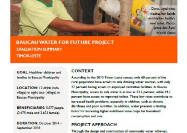 Water for Future Project Evaluation Summary