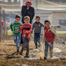 Children running