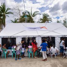 A child friendly space during a hurricane recovery