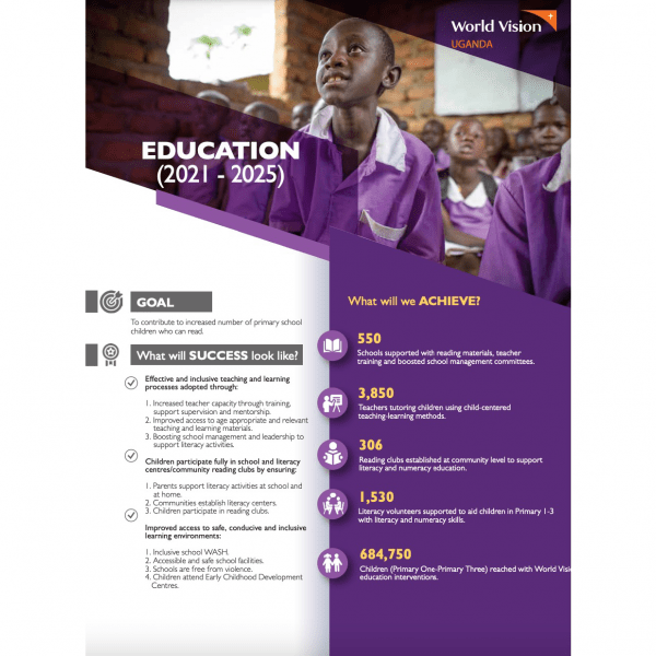 Education Sector Brochure - Uganda (2021-2025) | Uganda | World Vision ...