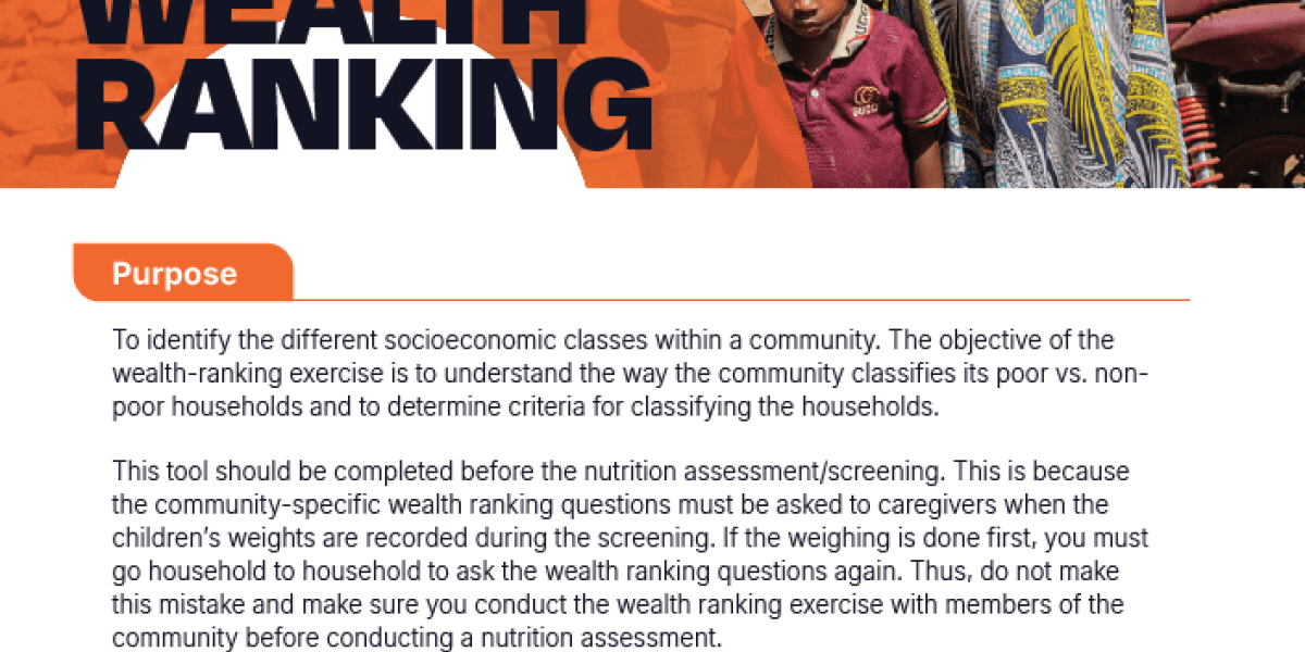 Participatory Wealth Ranking | Health | World Vision International